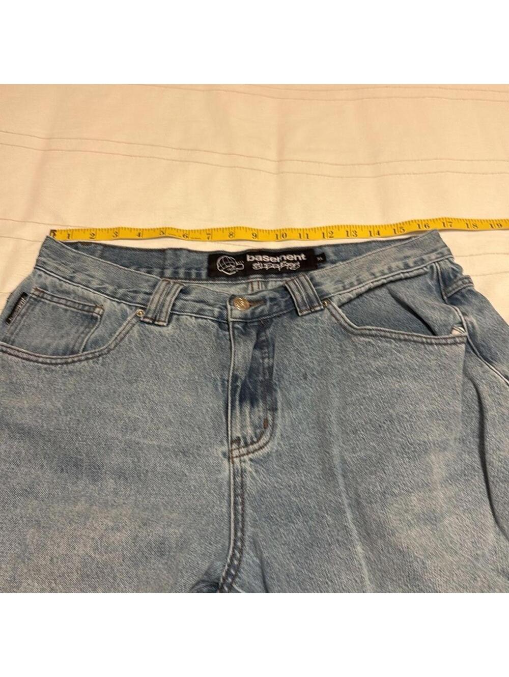 Basement LA Sleeper Relaxed Skater Denim Jeans Men's XL Pre-Frayed - Picture 5 of 6